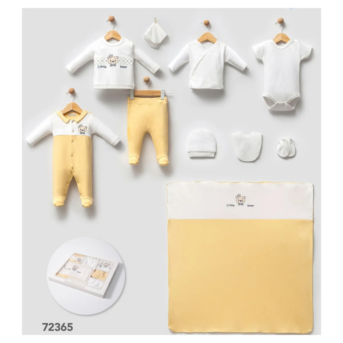 Newborn Going-Home Set — Bear motif — LITTLE BEAR — Set pieces: 10 — 0-3 months — 72365BP