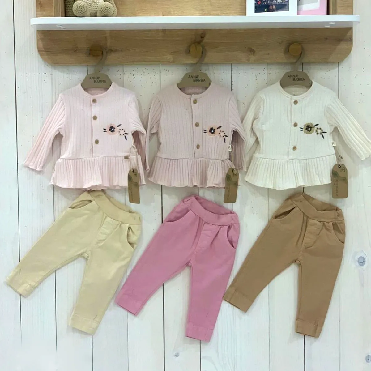Baby Outfit Set — Floral motif — Set pieces: 2 — 2521AN