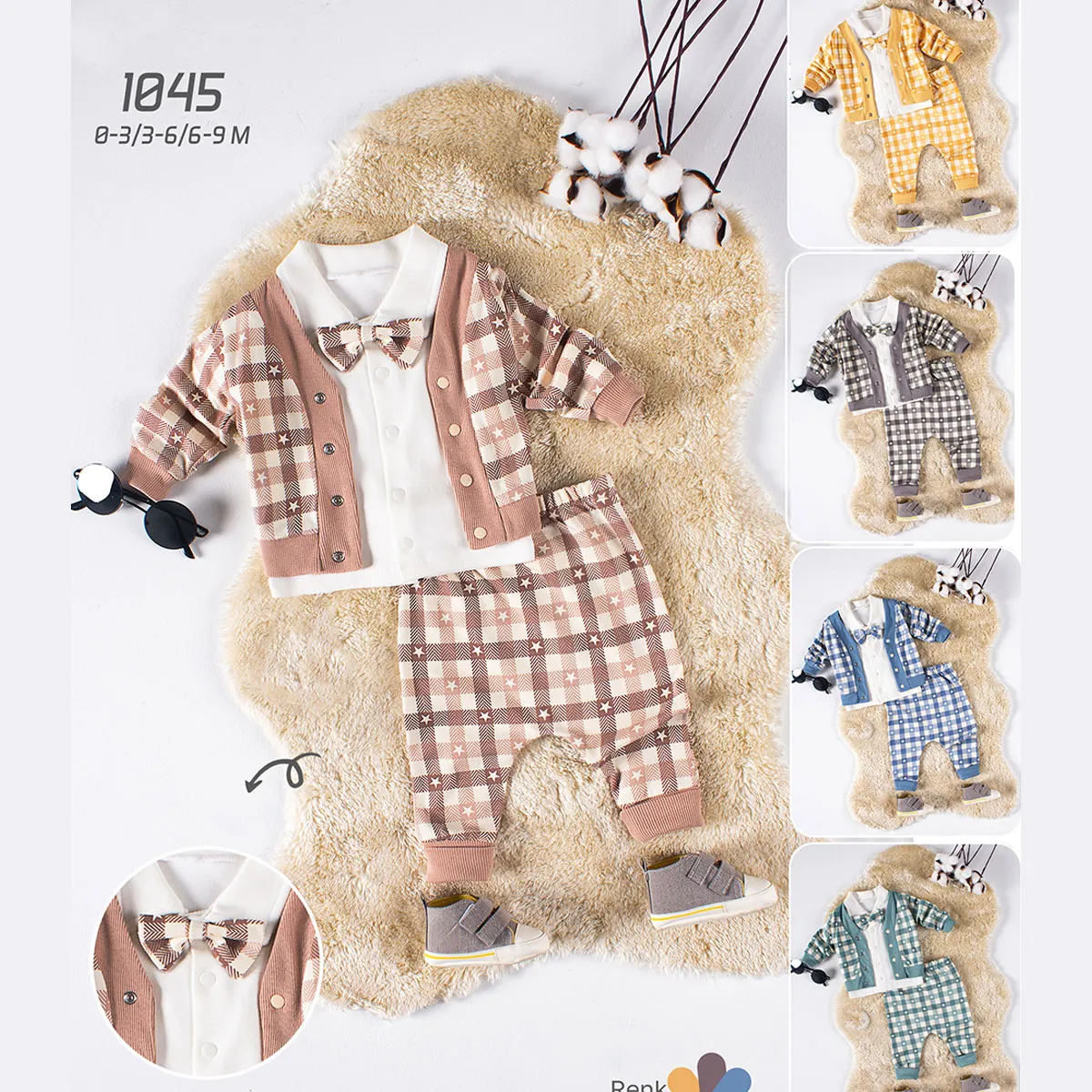 Boys' Outfit Set — Collar — Set pieces: 3 — 3-6-9 months — 1045PL