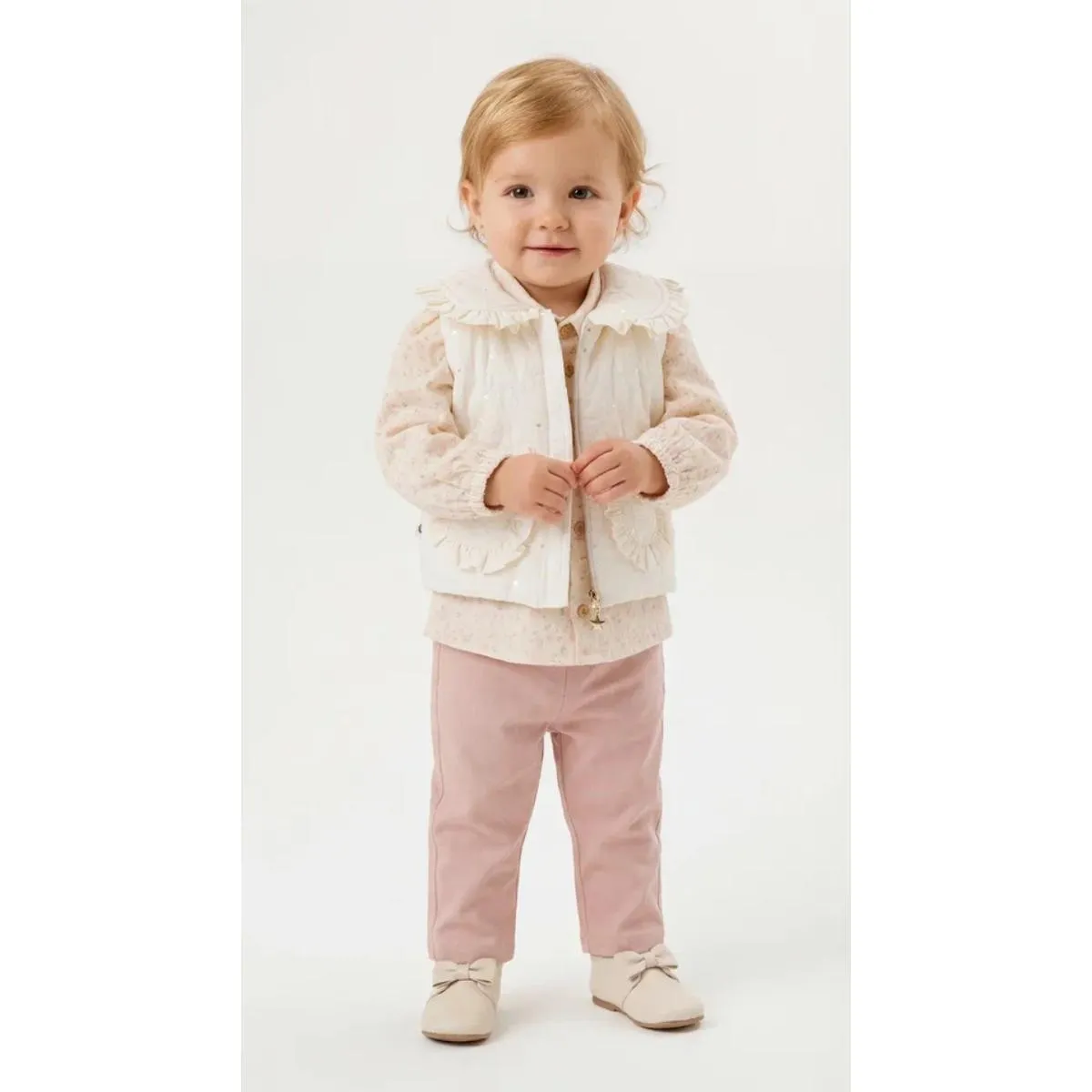 Girls' Outfit Set — Floral motif — Set pieces: 3 — 9-12-18 months — 5253HP