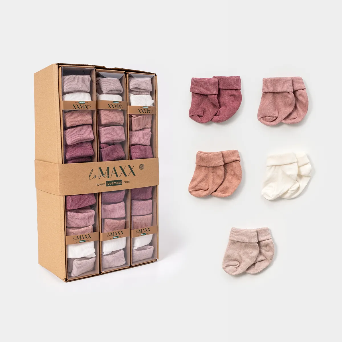 Baby Socks — Set pieces: 5 — Pack quantity: 12 — 0/3-3/6 months — 5015LV