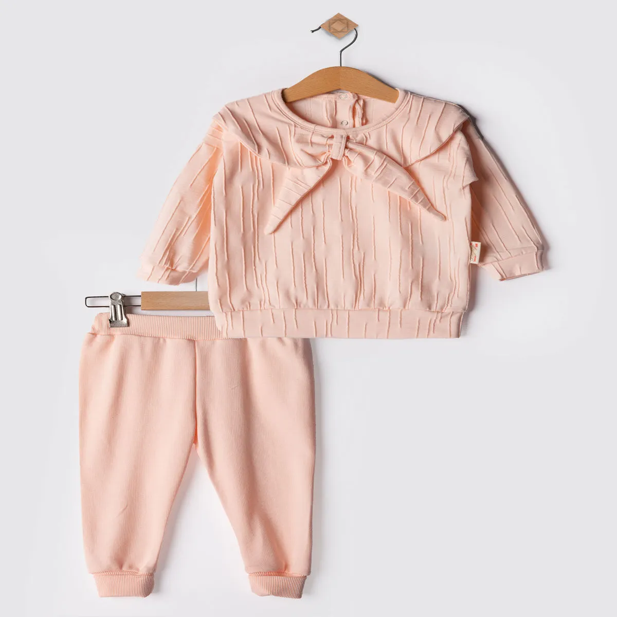 Girls' Outfit Set — White, Collar — 9-12-18-24 months — 2357BB