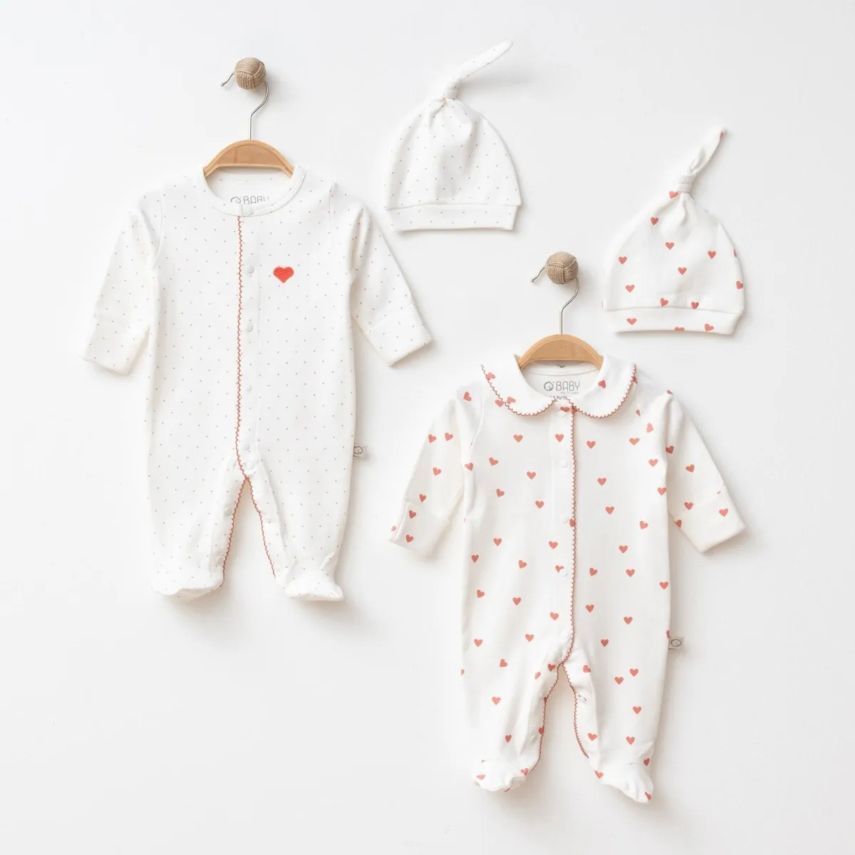 Baby Jumpsuit — Print, Heart motif, Sleeveless — Set pieces: 2 — 3-3-6 months — 9900OB