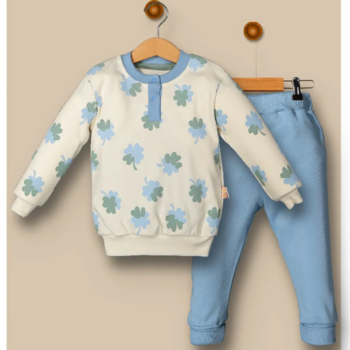 Boys' Outfit Set — Print, White — 9-12-18-24 months — 2159BB