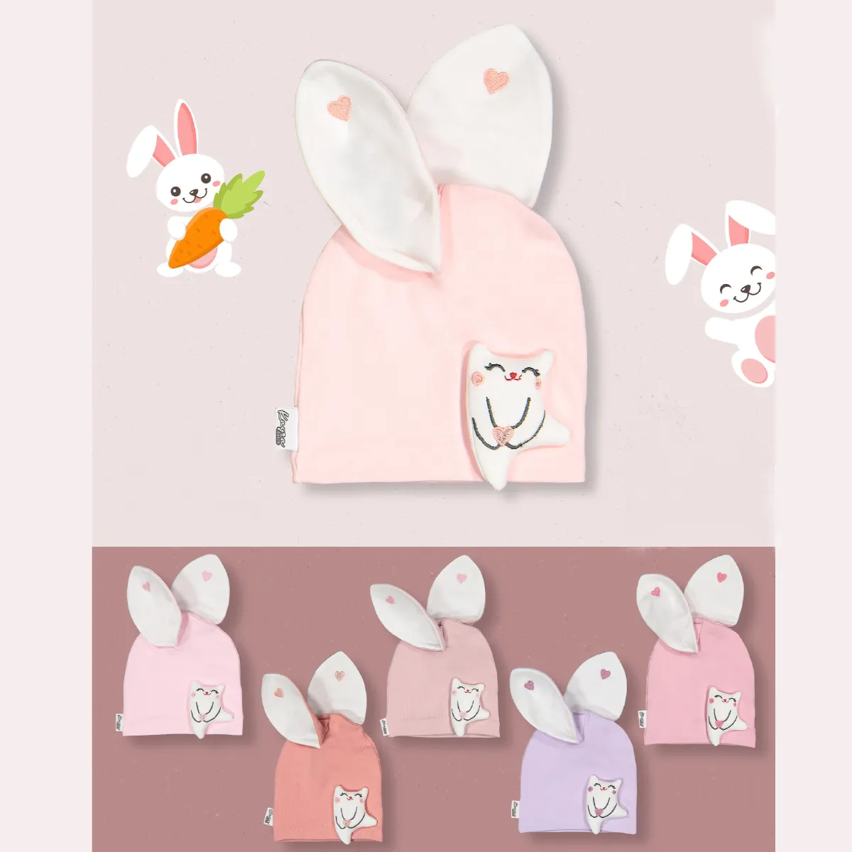 Baby Hat — Jersey — Set pieces: 12 — 0-3 months — 6079KB