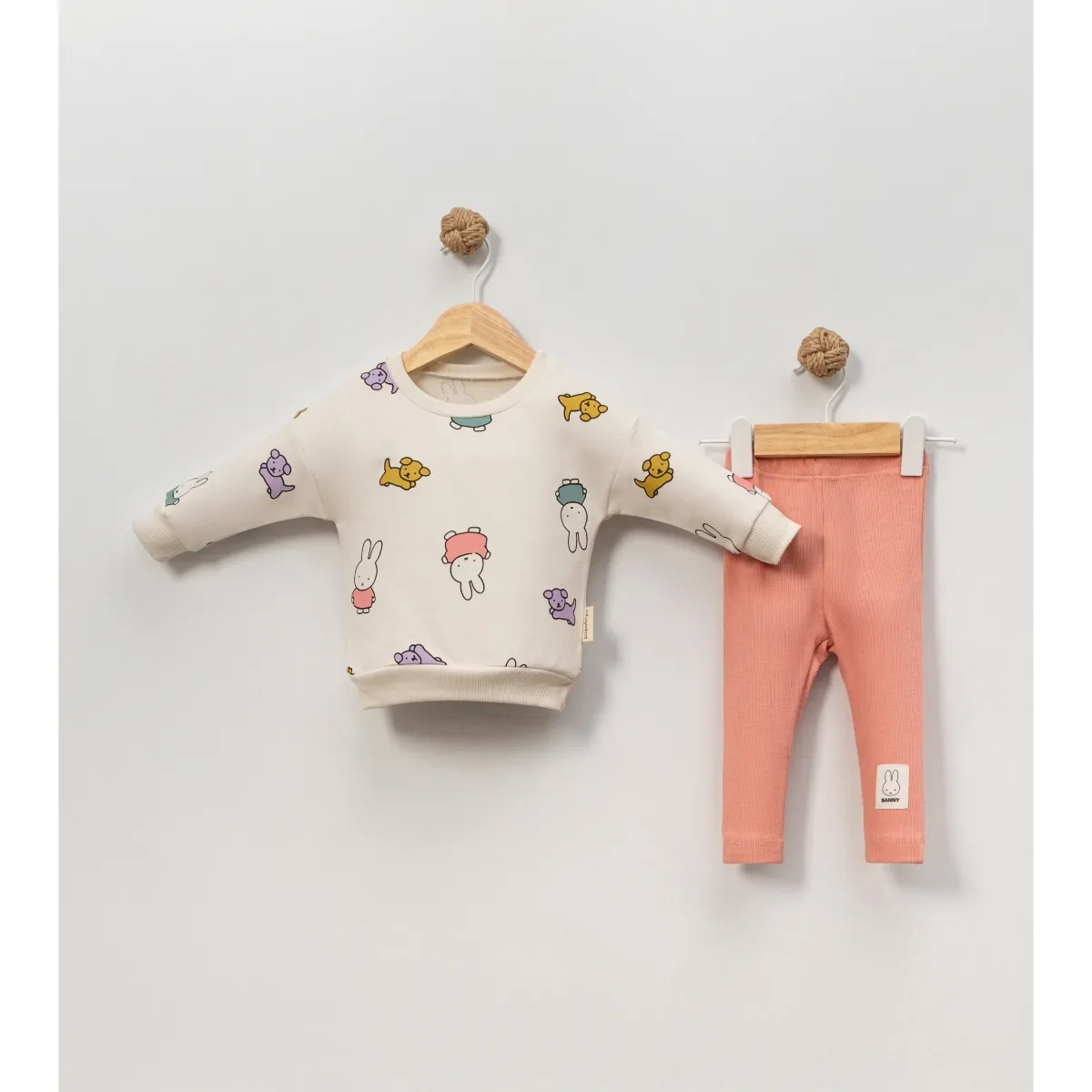 Girls' Outfit Set — Print, Rabbit motif, Sleeveless — 6-9-12-18 months — 916PS