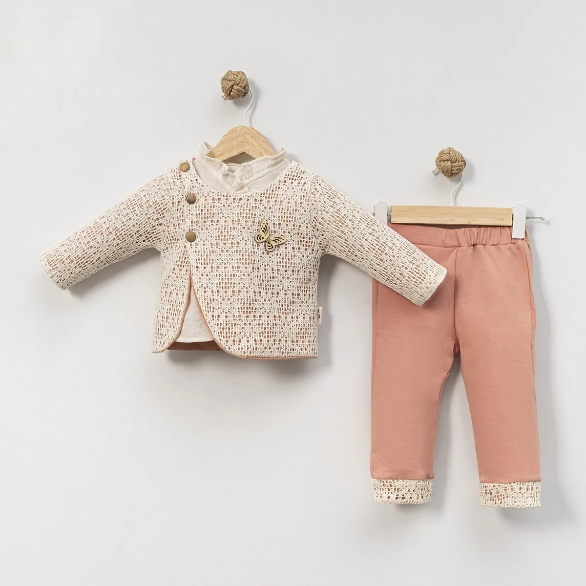 Girls' Outfit Set — Butterfly motif — 9-12-18 months — 2527CA