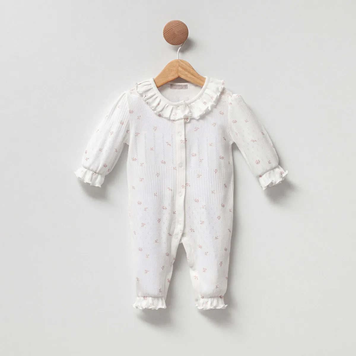 Baby Jumpsuit — Covered feet, Jacquard — 3-6-9 months — 483776CS