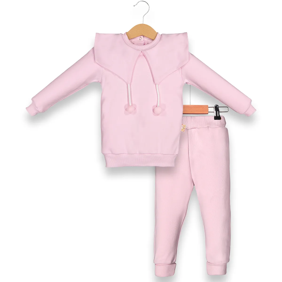 Girls' Outfit Set — Pompom detail, White — 9-12-18-24 months — 2173BB