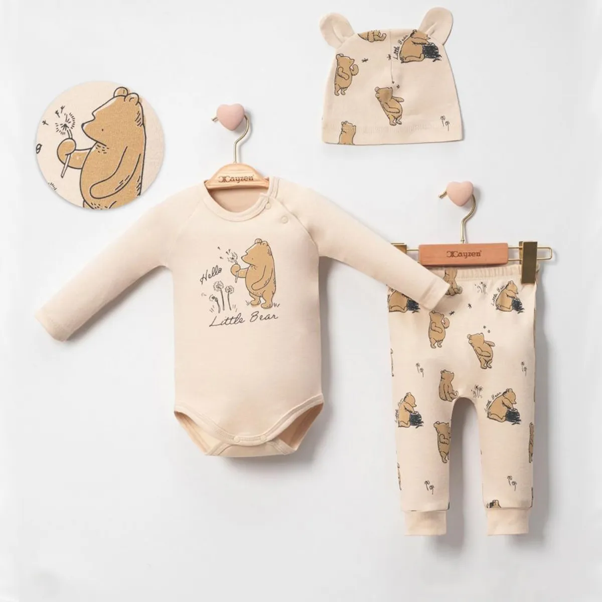 Boys' Outfit Set — Bear motif — LITTLE BEAR — 6-9-12-18 months — 4022MC