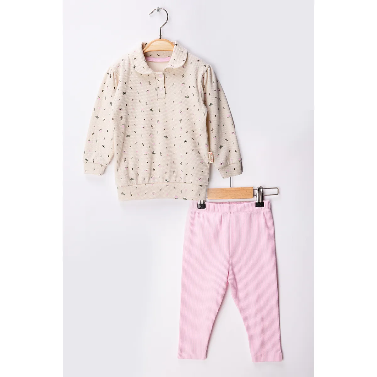 Girls' Outfit Set — Butterfly motif, White — 9-12-18-24 months — 2268BB