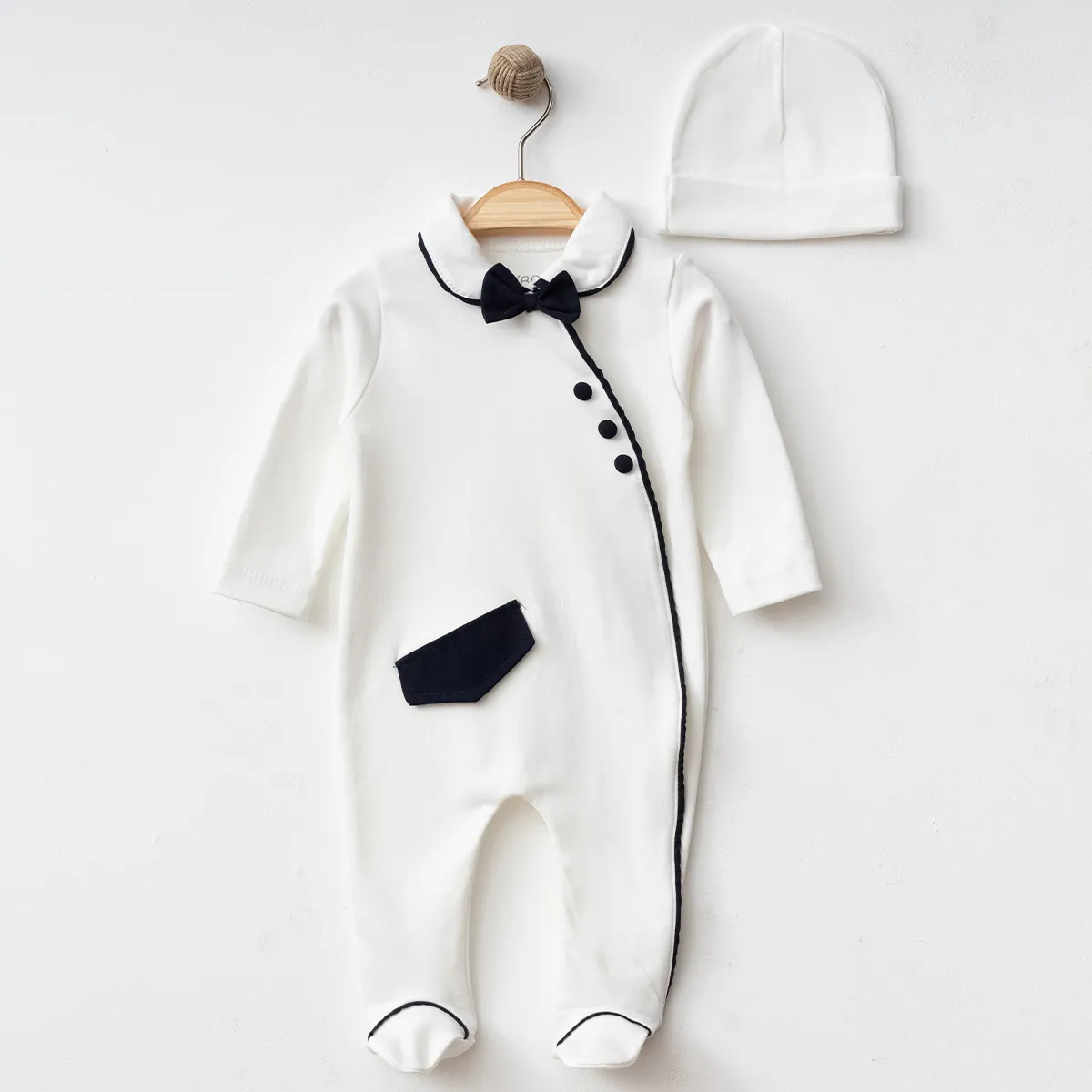 Baby Jumpsuit — Bow detail — 0/3-0/3-3/6 months — 3500OB