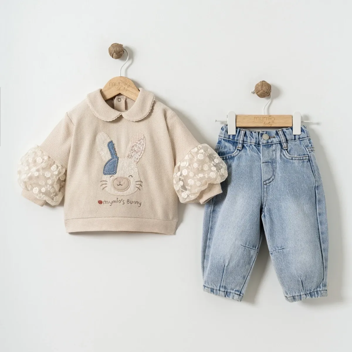 Girls' Outfit Set — Rabbit motif — Set pieces: 2 — 9-24 months — 4642MY