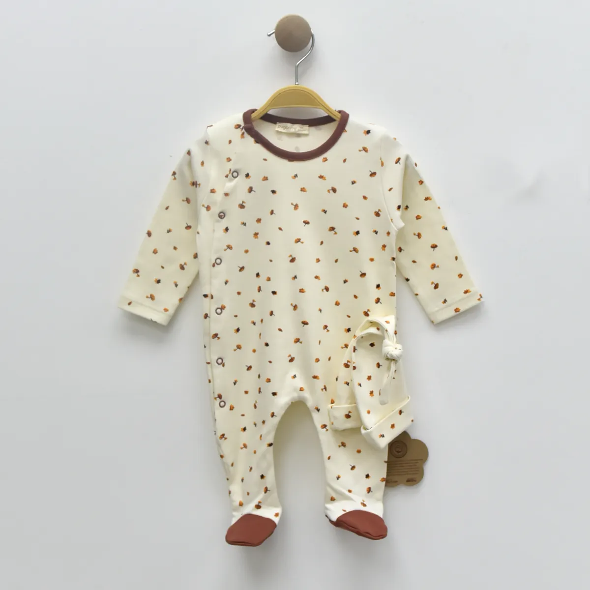 Baby Jumpsuit — Print, Leaf motif, Sleeveless — 3-6-9 months — 7012PG