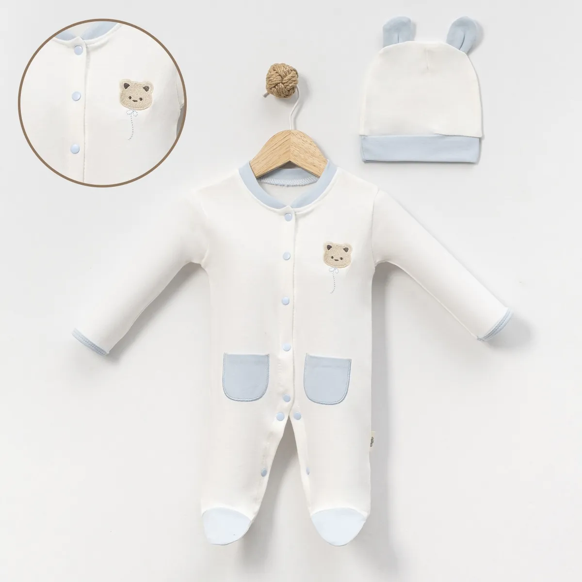 Baby Jumpsuit — Bear motif, Pockets — Set pieces: 2 — 0-3 months — 20011BK