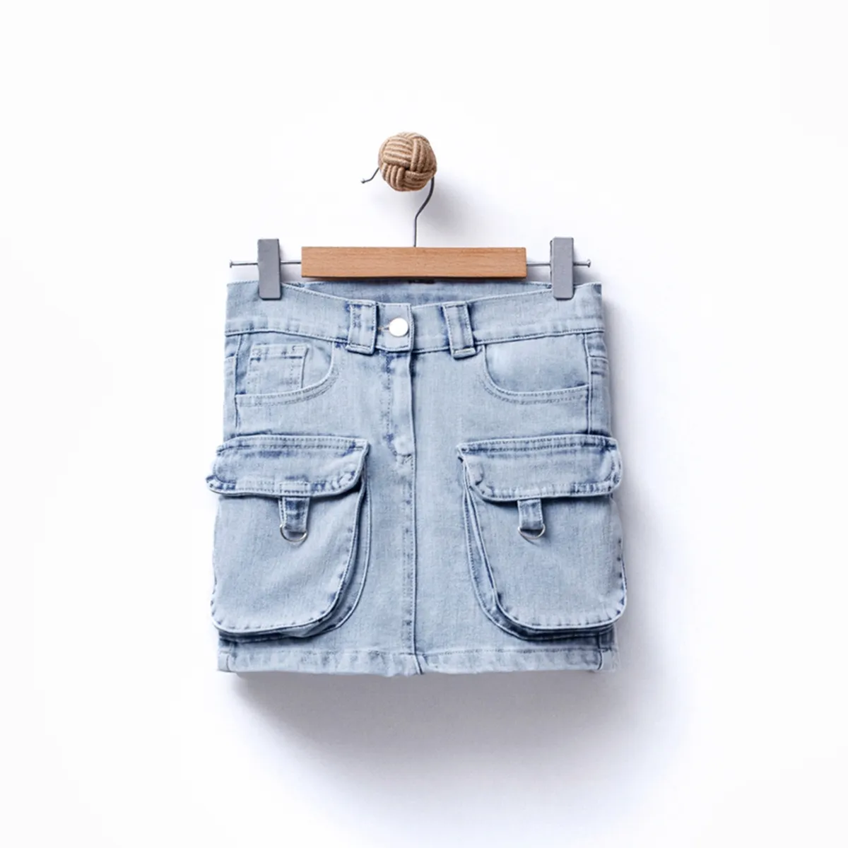 Skirt — Denim, Pockets — 5-6-7-8 years — 7275OV