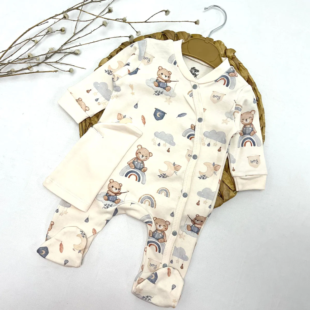 Baby Jumpsuit — Bear motif — 3-6-9 months — 1026EB