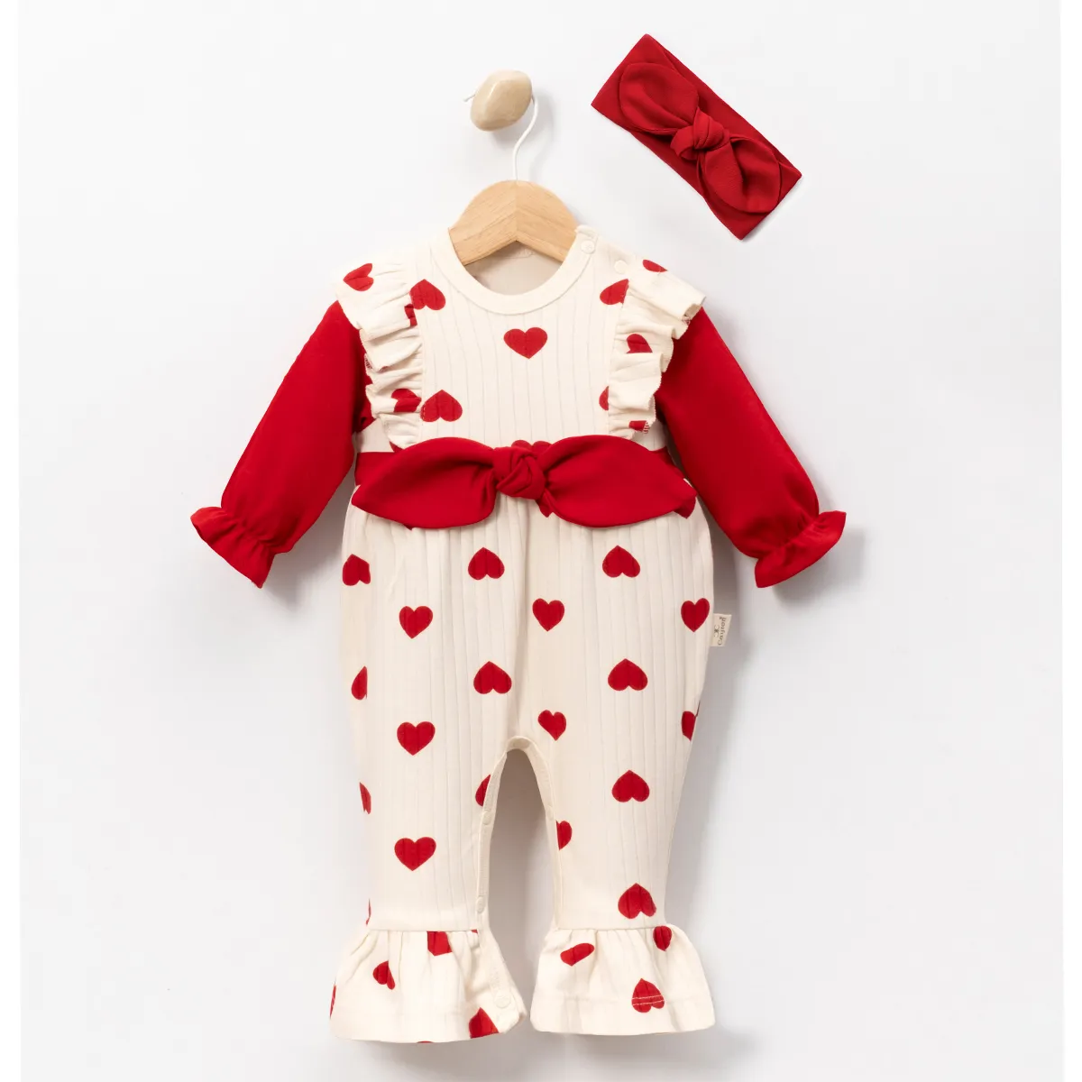 Baby Jumpsuit — Heart motif — 3-6-9 months — 1092MC