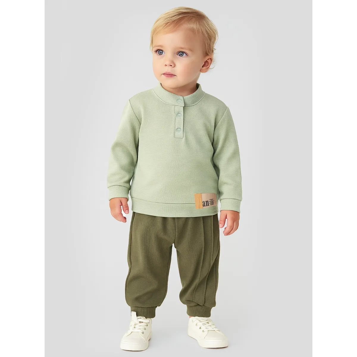 Boys' Outfit Set — Button fastening, White — 9-24 months — 2457BB