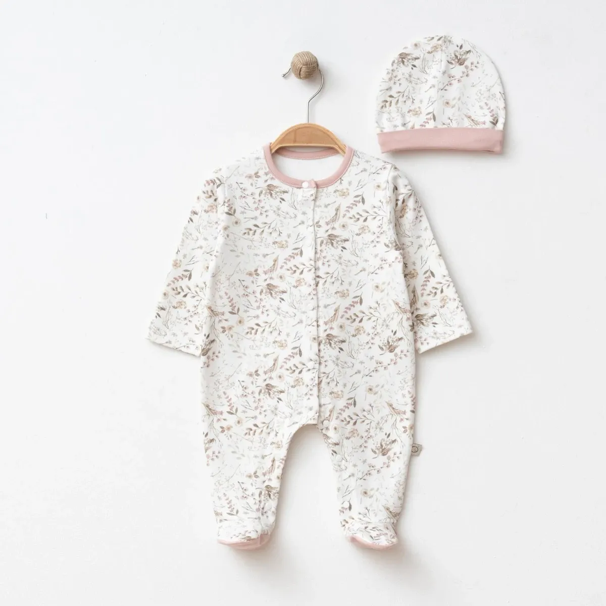 Baby Jumpsuit — Floral motif — 3-3-6 months — 4900OB