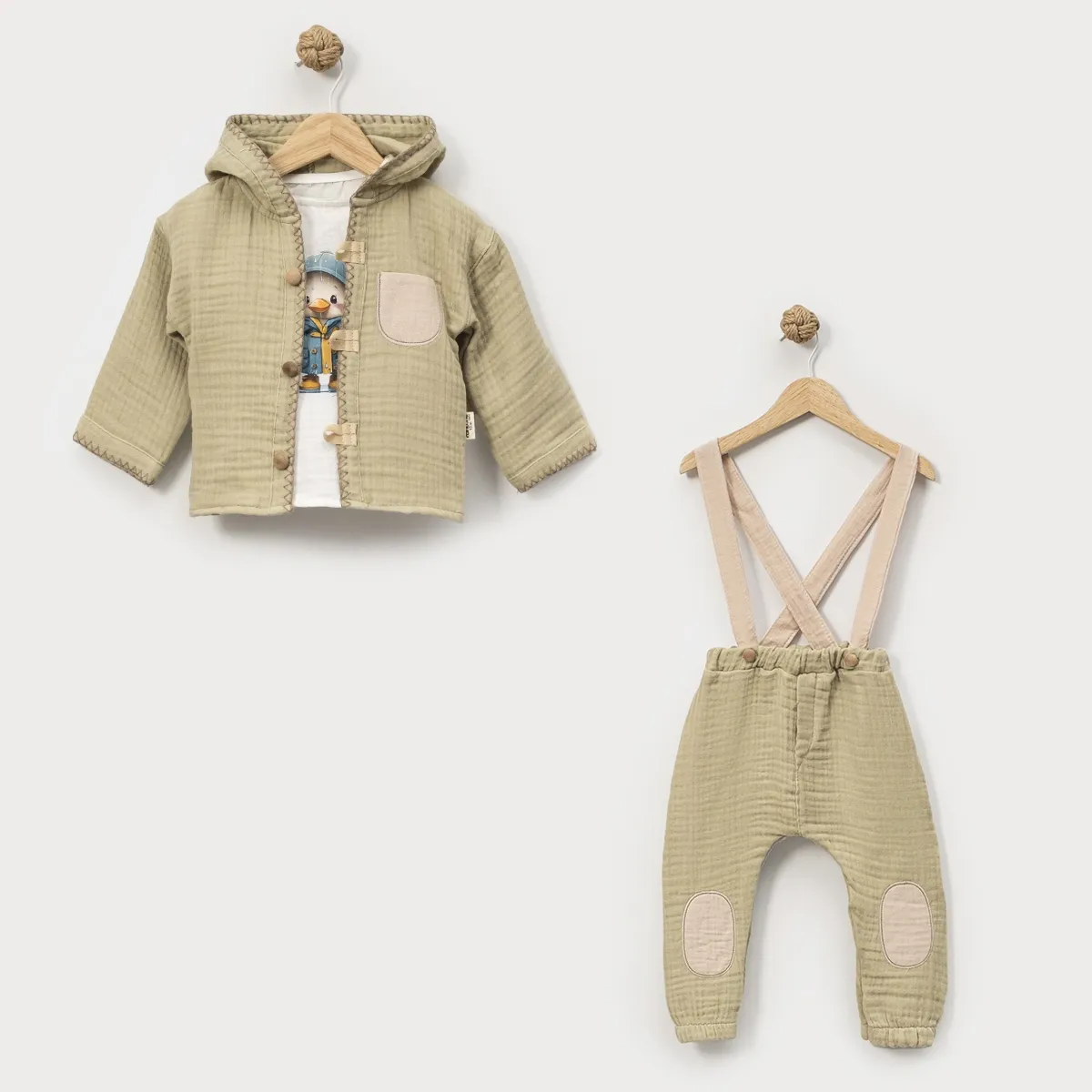 Boys' Outfit Set — Muslin — Set pieces: 3 — 9-12-18 months — 2522CA