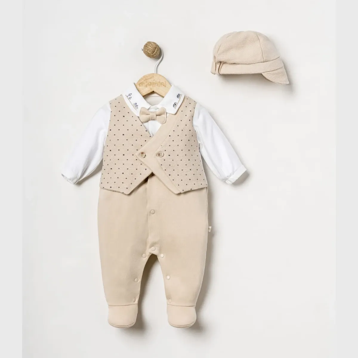 Baby Jumpsuit — Embroidery — 0-3-6-9 months — 4636MN