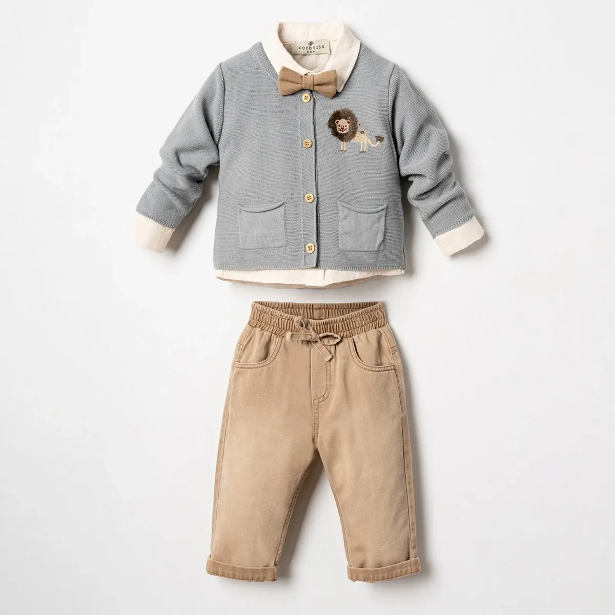 Boys' Outfit Set — Embroidery, Knit fabric — 6-9-12-18 months — 2734SS