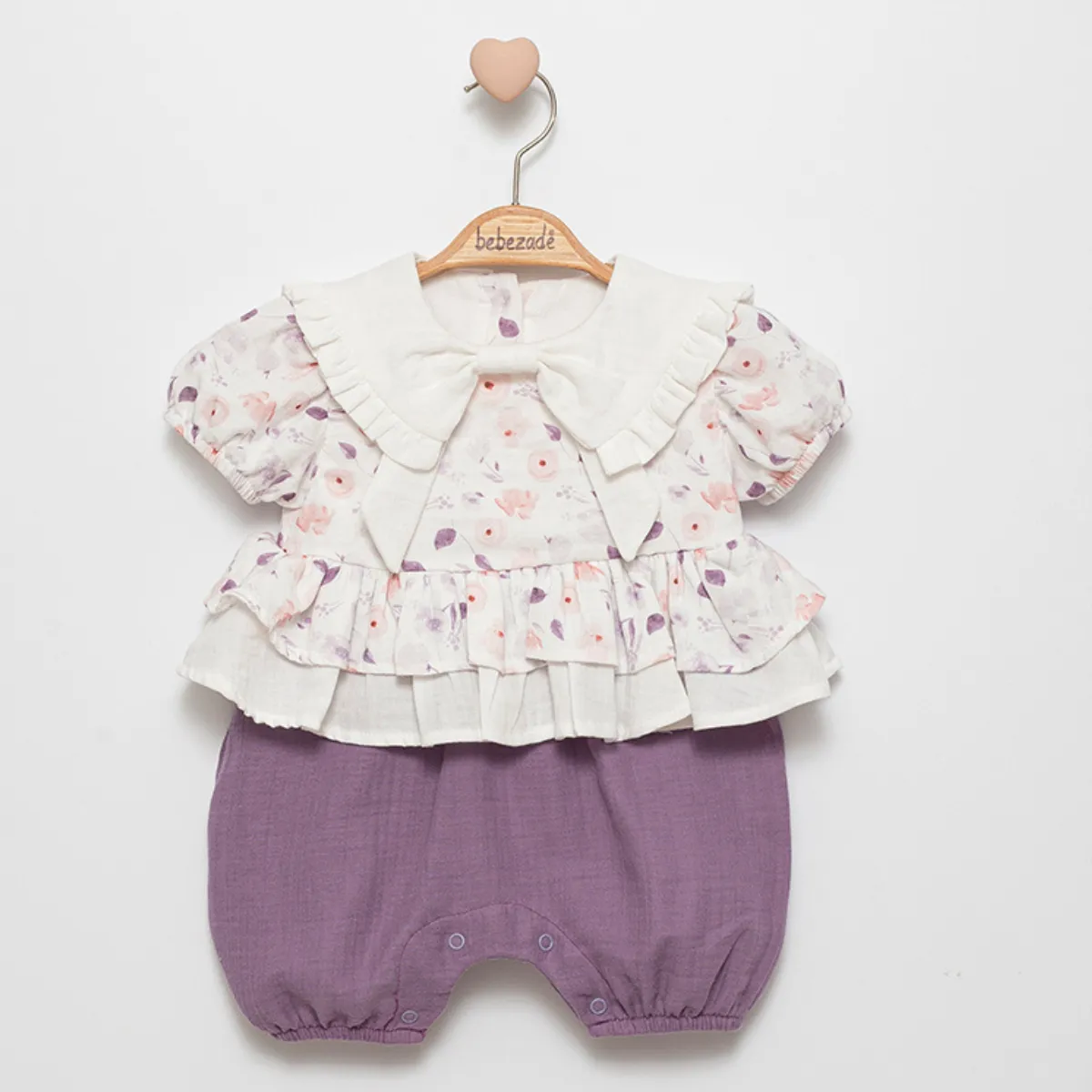 Baby Jumpsuit — Floral motif — 3-6-9-12 months — 996BZ