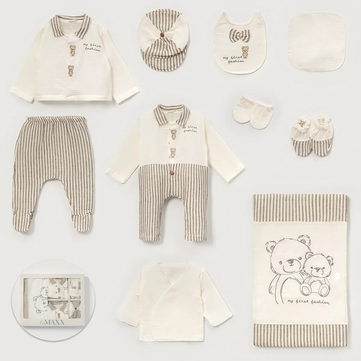 Newborn Going-Home Set — Muslin — Set pieces: 10 — 0-3 months — 3010LV