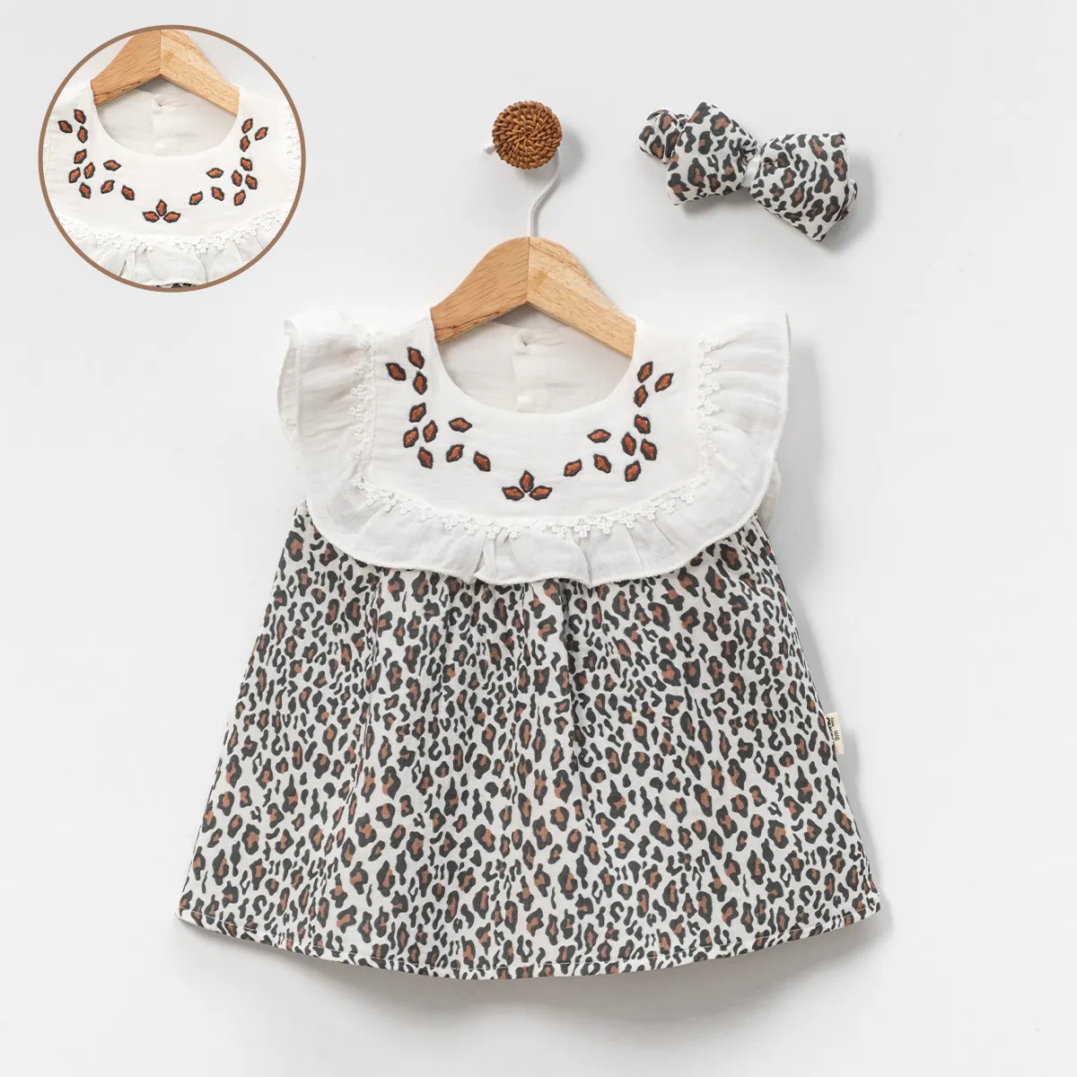 Dress — Muslin, Leopard pattern — 9-12-18 months — 2514CA