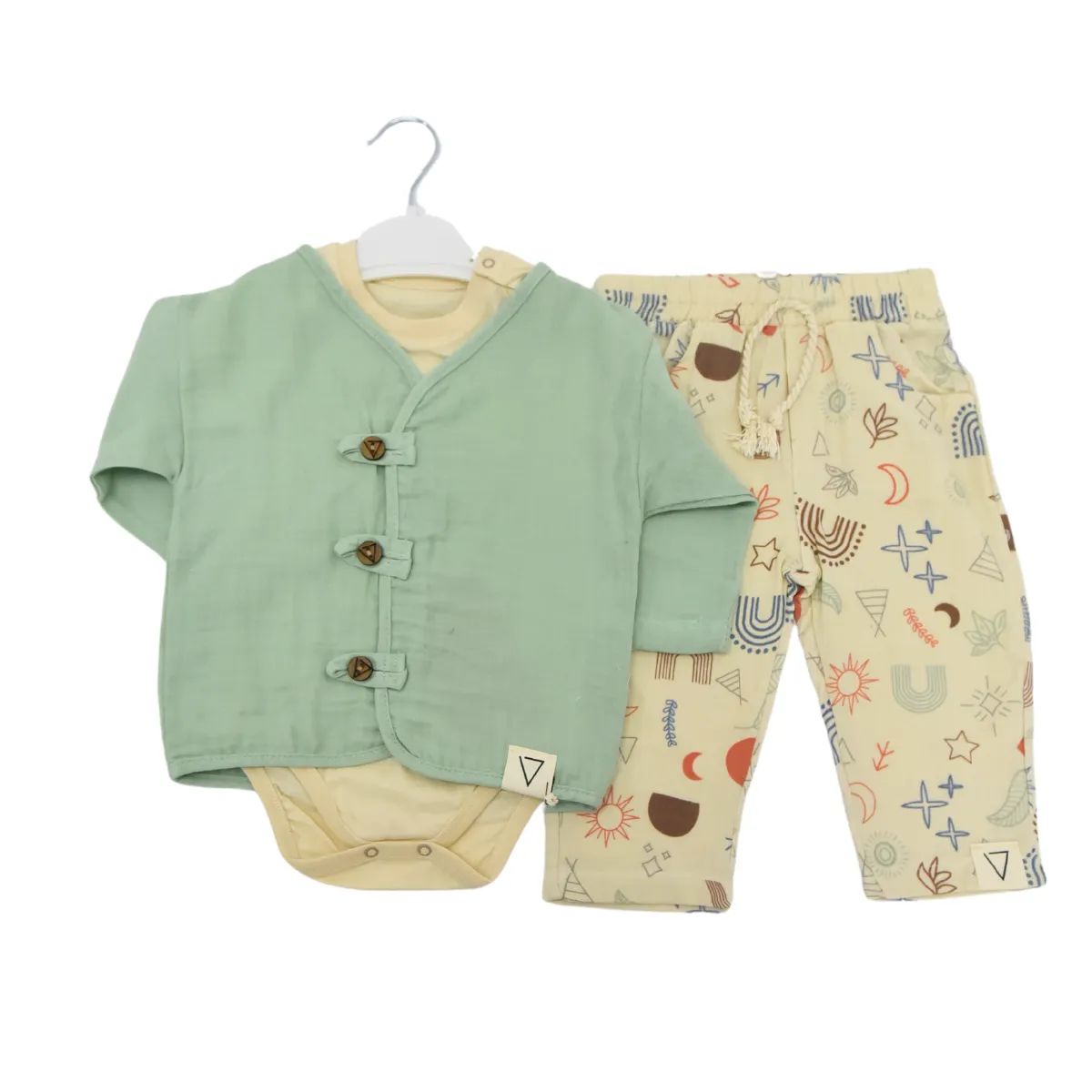 Boys' Outfit Set — Muslin — Set pieces: 3 — 6-9-12-18 months — 023BC