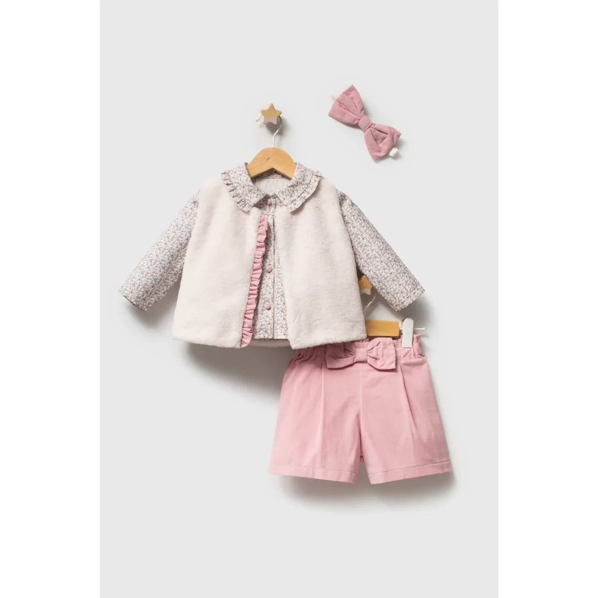 Girls' Outfit Set — Floral motif — Set pieces: 3 — 9-24 months — 8293T