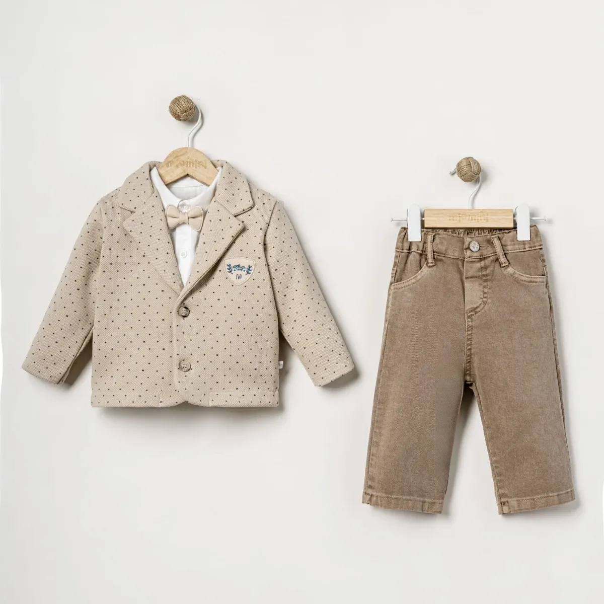 Boys' Outfit Set — Polka dots — Set pieces: 3 — 9-24 months — 4639MN