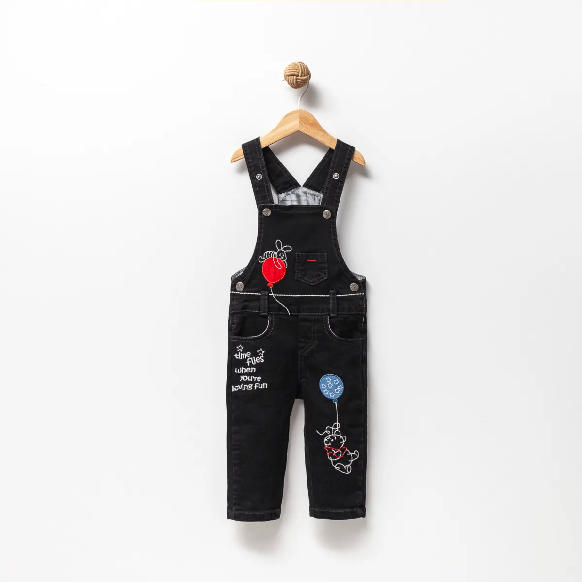 Overalls — Embroidery, Denim — 12-18-24 months — 7018OV