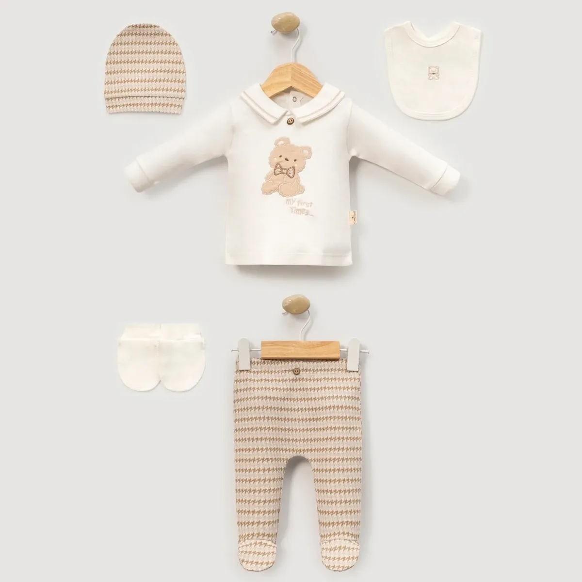 Newborn Going-Home Set — Jacquard — Set pieces: 5 — 0-3 months — 2124MC