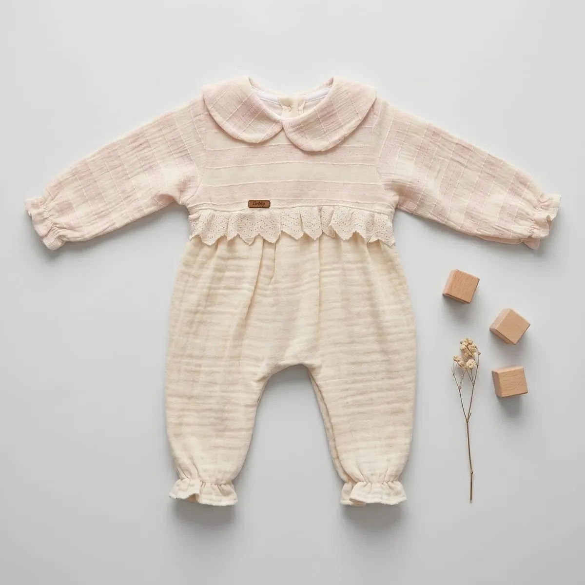 Baby Jumpsuit — Muslin, Layered fabric (4) — 0-3 months — 20020BK