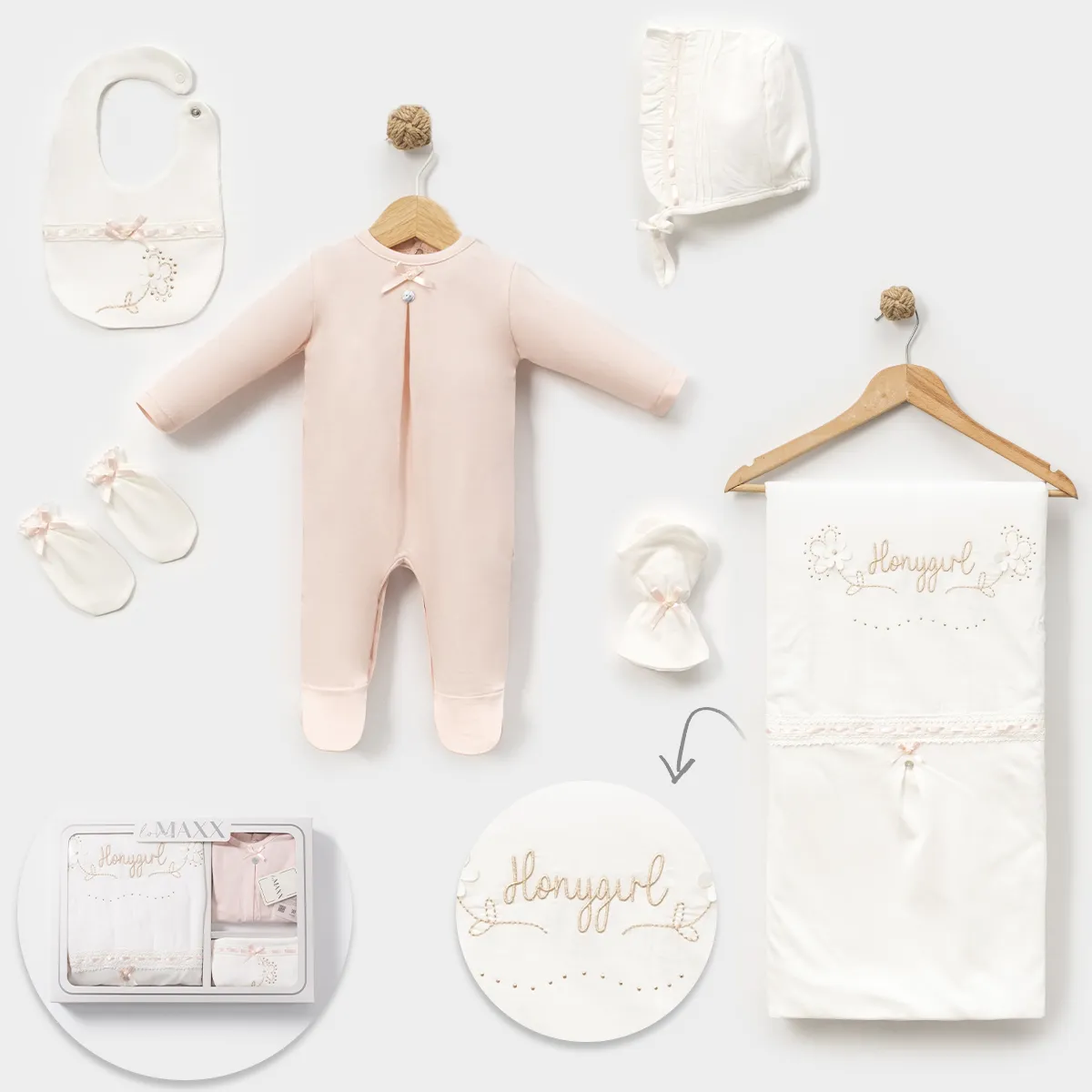 Newborn Going-Home Set — Boxed packaging — Set pieces: 6 — 0-3 months — 583081LV