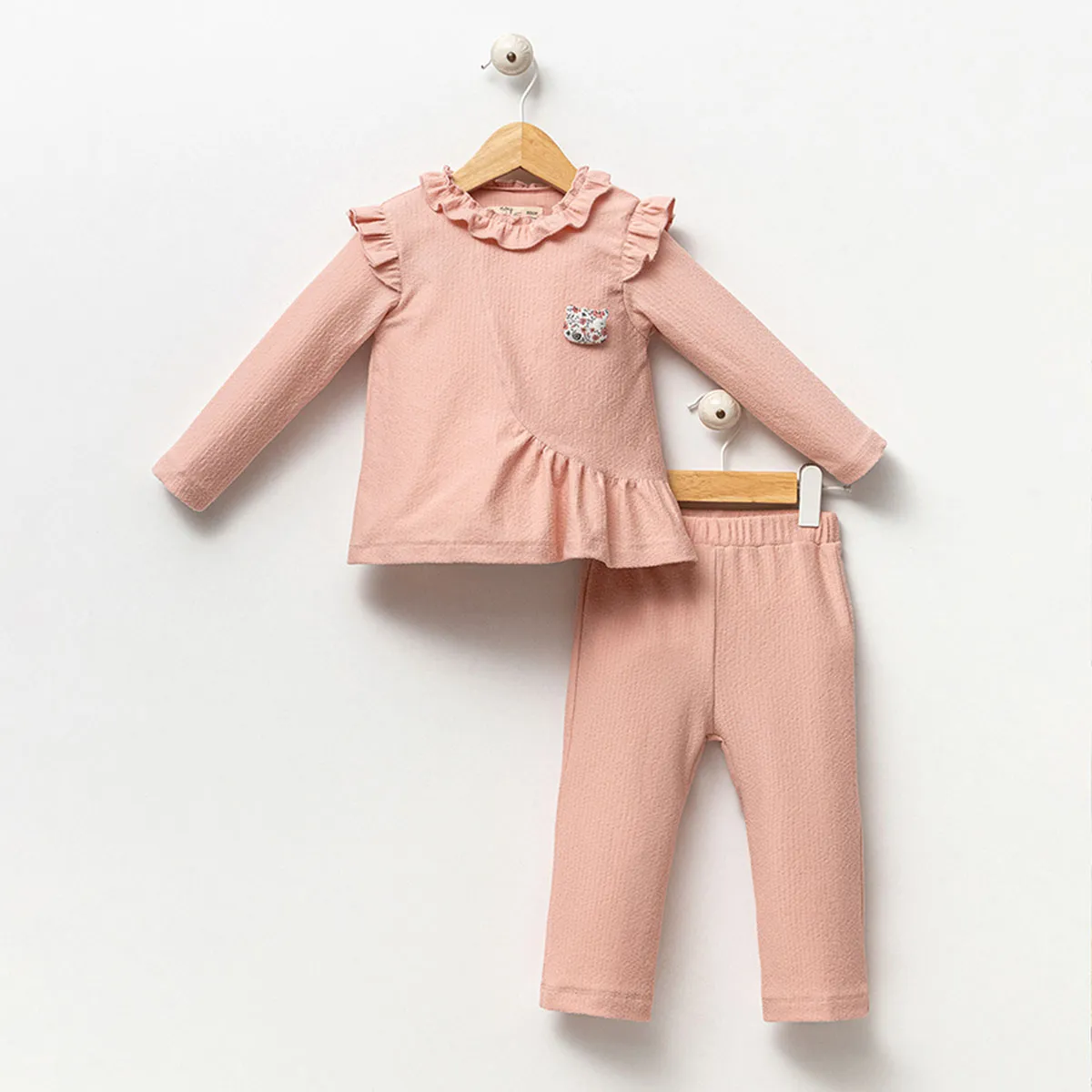 Girls' Outfit Set — Ruffle detail — Set pieces: 2 — 6-9-12-18 months — 2314NY