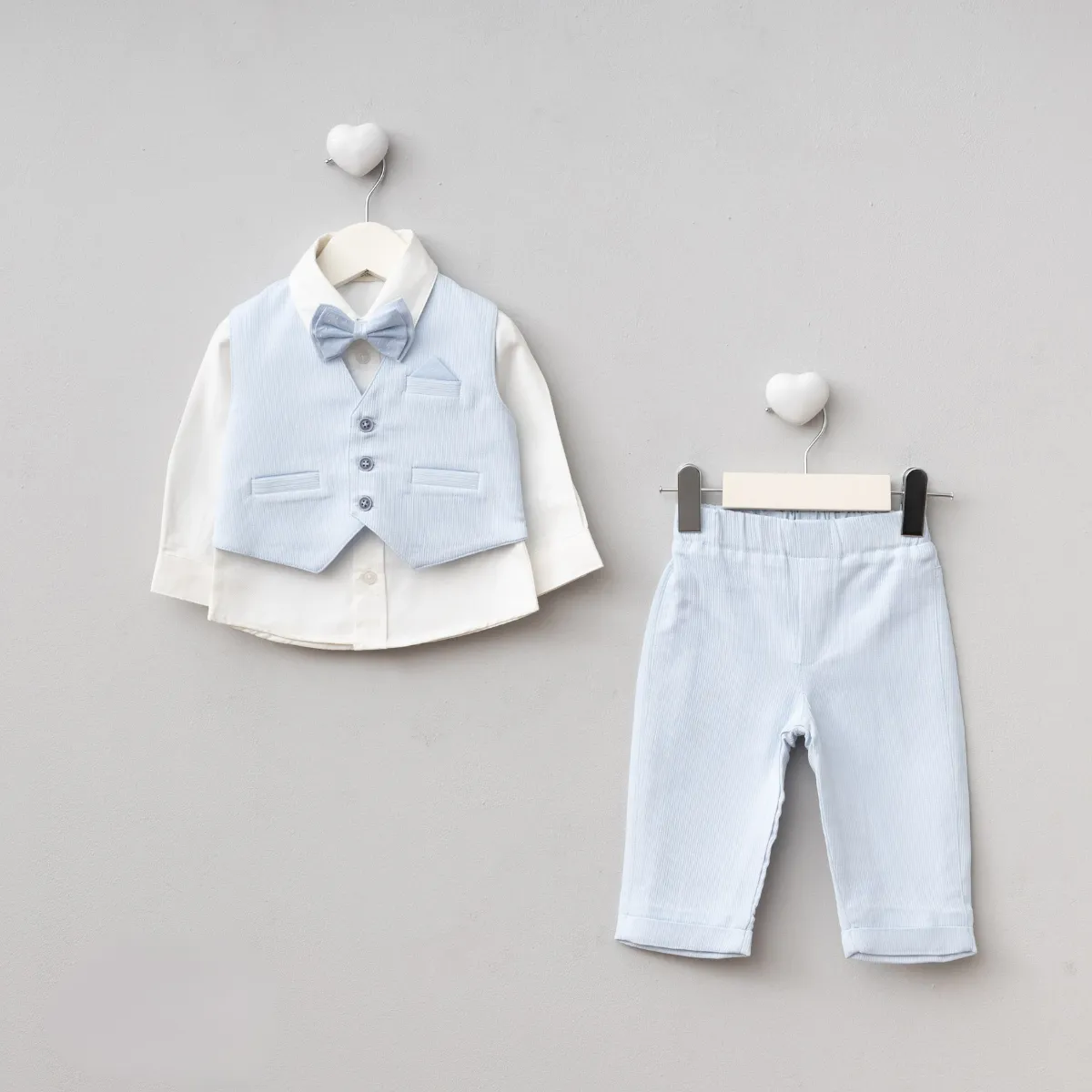 Baby Ceremony Sets — Ribbed texture — 0/3-3/6 months — 2112PG