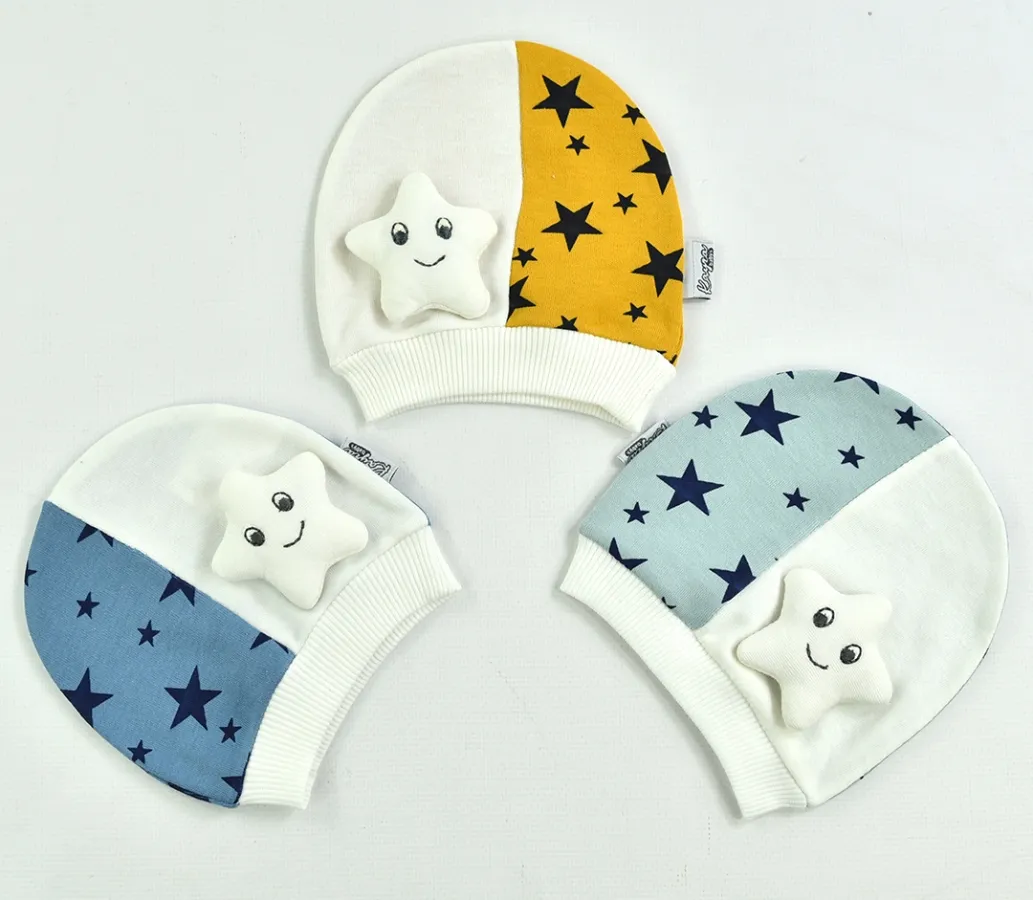 Baby Hat — Star motif, Jersey — Set pieces: 12 — 9-12 months — 6005KB