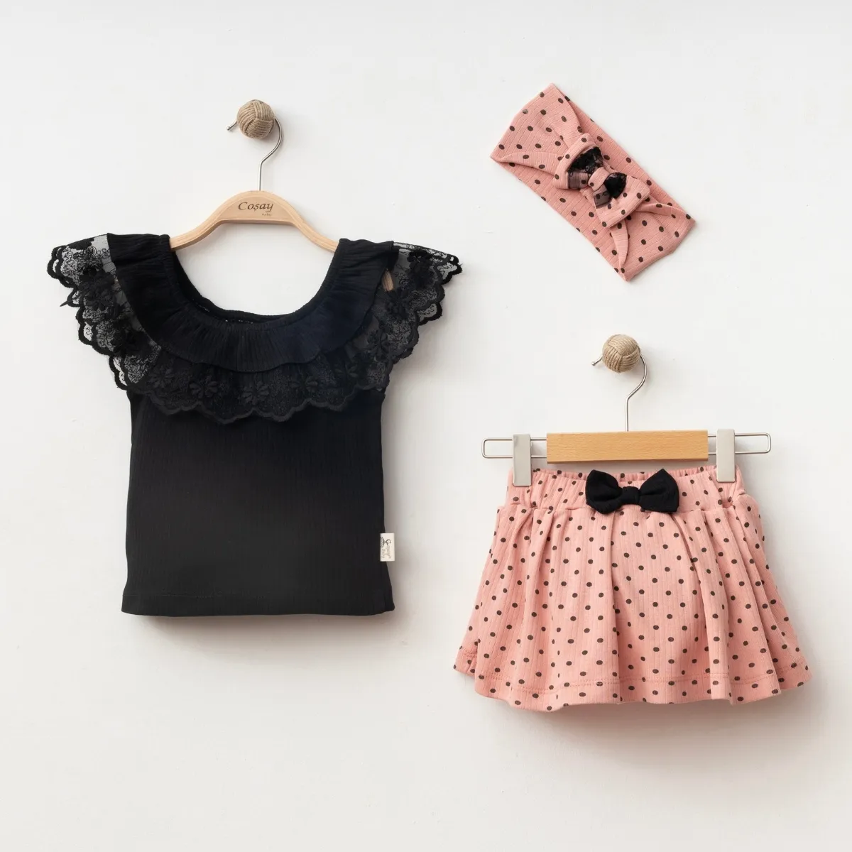 Baby Overalls, Pinafores & Skirts — Lace detail, Polka dots — 12-18-24 months — 25112CY