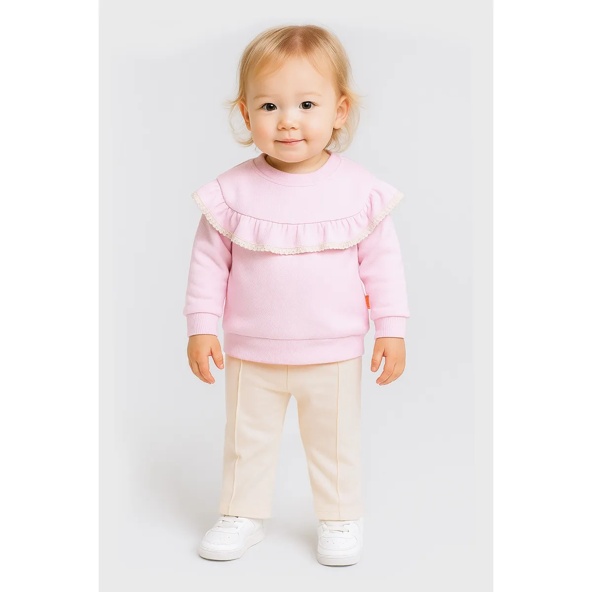 Girls' Outfit Set — Lace detail, White — 9-24 months — 2441BB