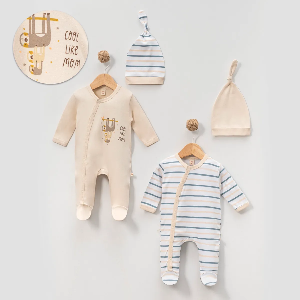 Baby Jumpsuit — Stripes — Set pieces: 2 — 0/3-3/6 months — 4919MS