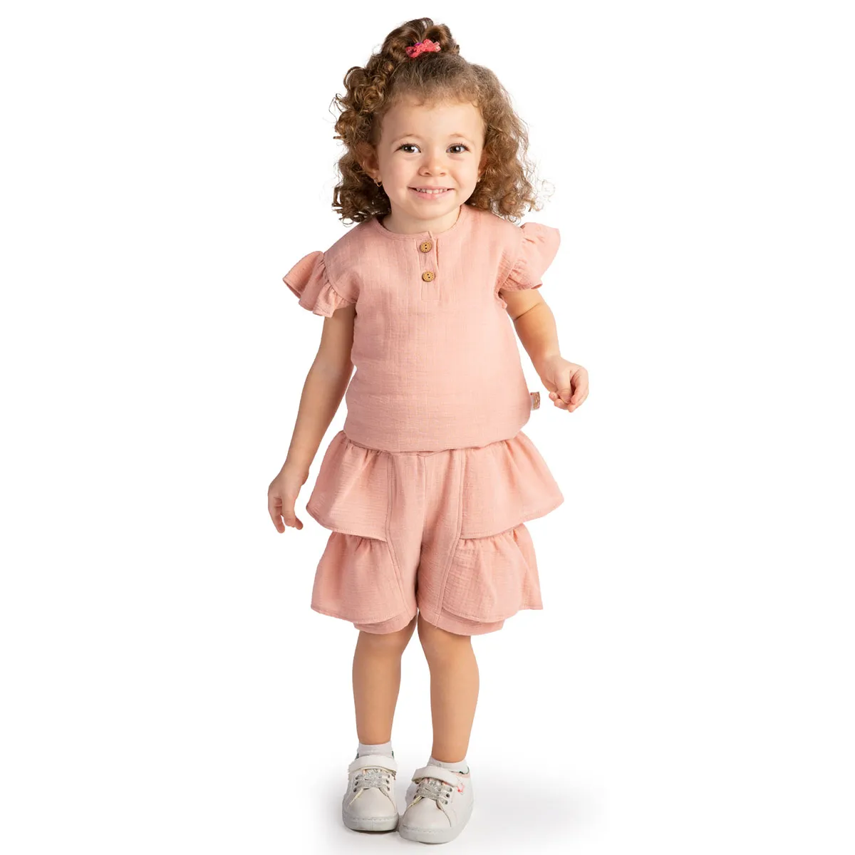 Girls' Outfit Set — Ruffle detail, White — 9-12-18-24 months — 2209BB