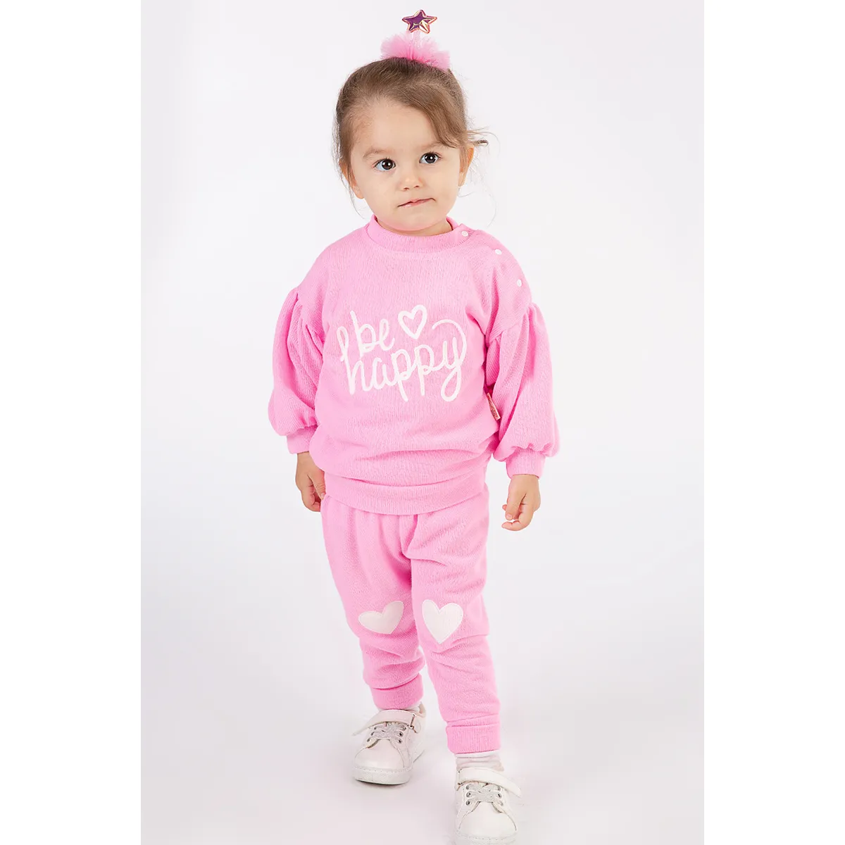 Girls' Outfit Set — Knit fabric, White — 9-12-18-24 months — 2282BB