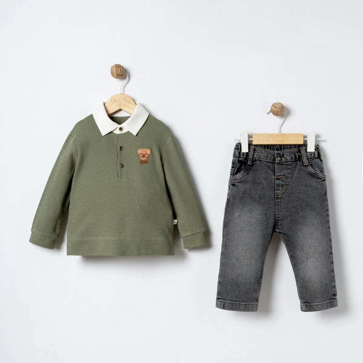 Boys' Outfit Set — Embroidery, Print, Sleeveless — 9-24 months — 4586MY