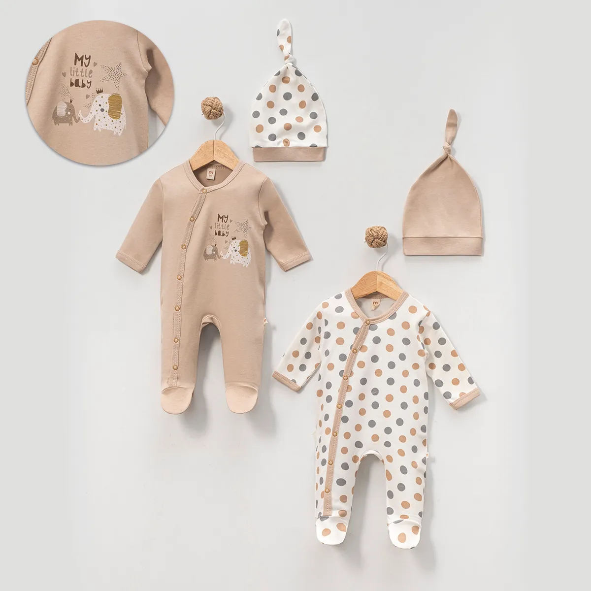 Baby Jumpsuit — Polka dots — Set pieces: 2 — 0/3-3/6 months — 4918MS
