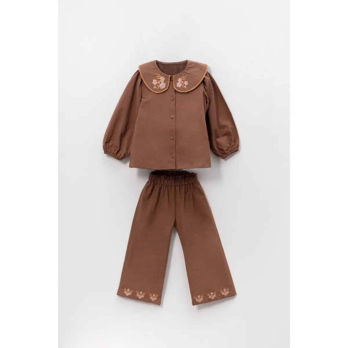 Pinafores, Skirts & Overalls — Embroidery, Floral motif — Set pieces: 2 — 4-5-6-7 years — 2940VO