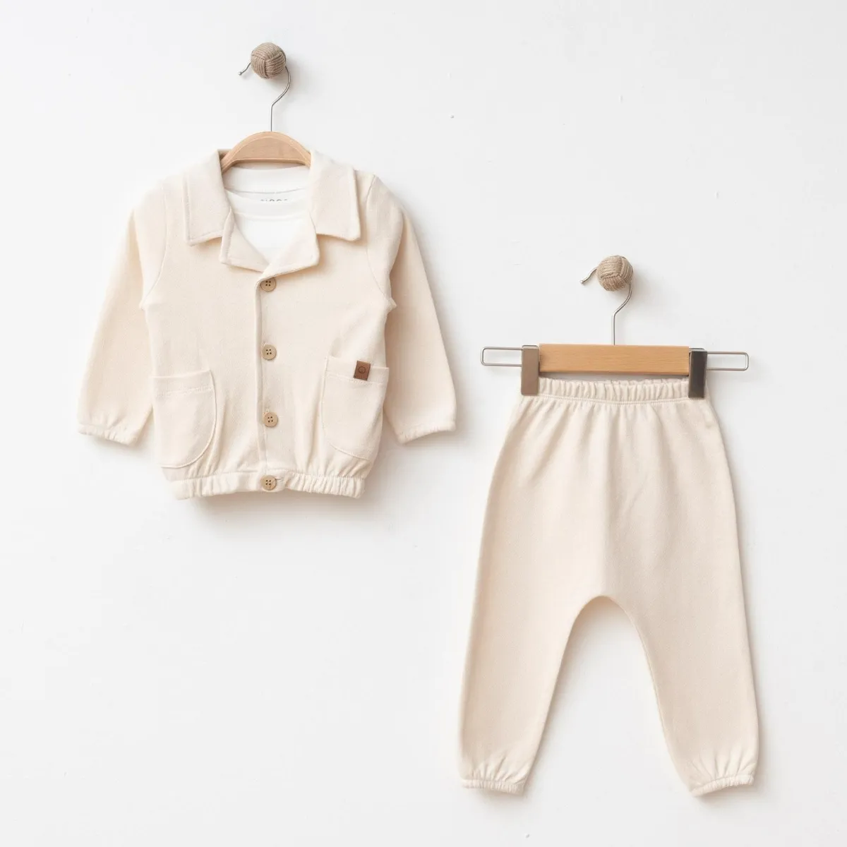 Boys' Outfit Set — Jacquard — Set pieces: 3 — 6-9-12-18 months — 7800OB