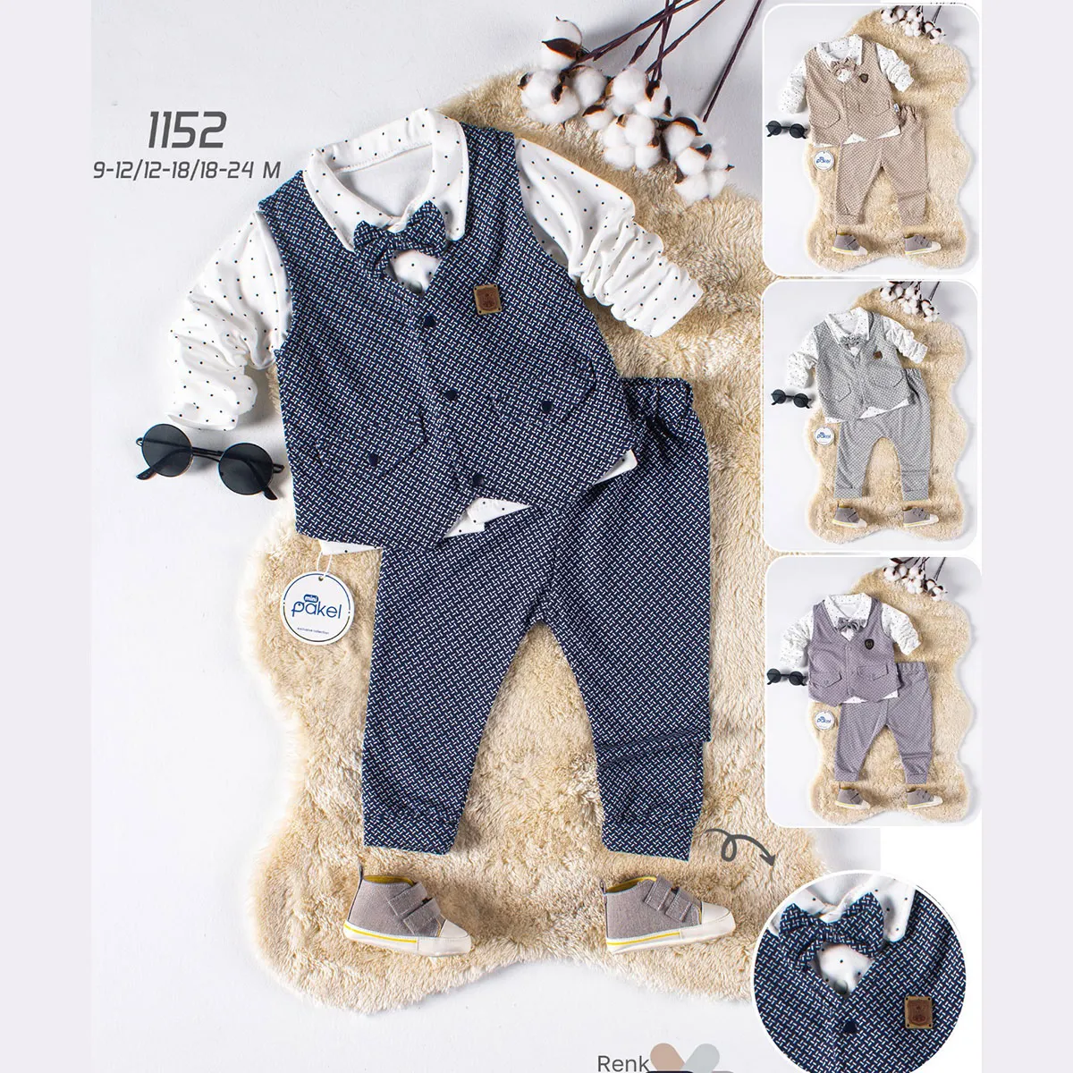 Boys' Outfit Set — Pockets — Set pieces: 3 — 12-18-24 months — 1152PL
